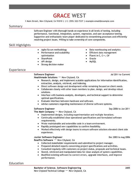 Before we get started, if you are looking to build or rebuild your cv, check out this professional. Best Software Engineer Resume Example | LiveCareer