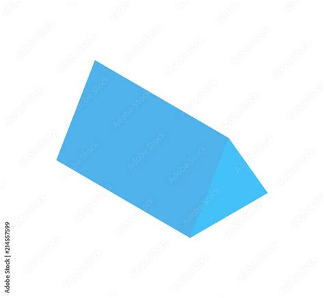 Triangular Prism Vertical Geometric Figure Banner Stock Vector Adobe
