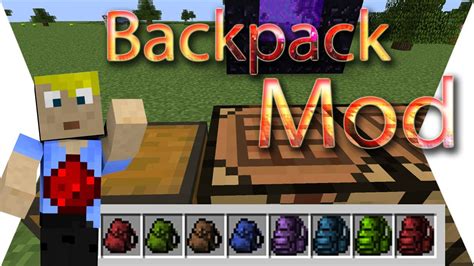 Backpack Mod Minecraft Mod Youtube
