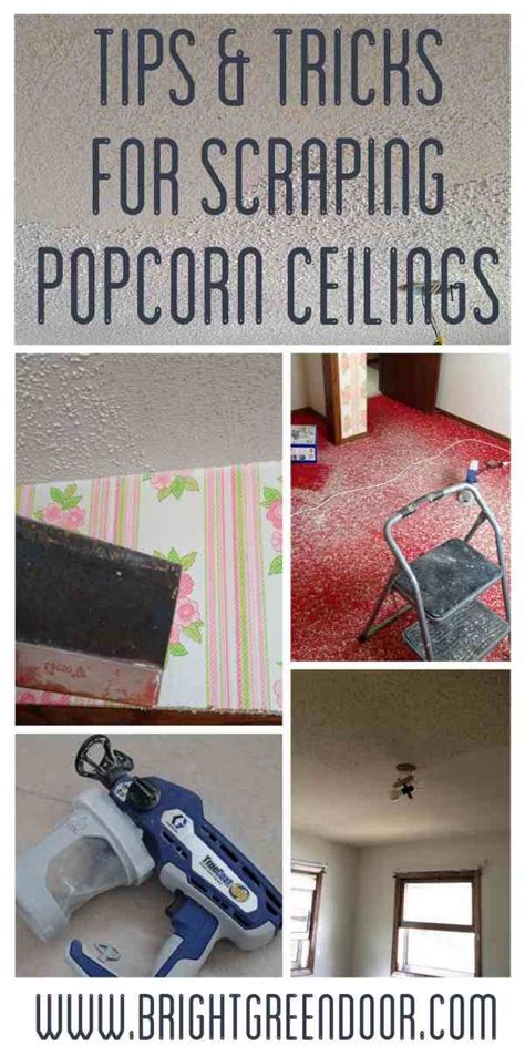 You might be tempted to use a power sander to remove the popcorn—not a good idea, as the dust can fill your lungs for days afterward. Tips and Tricks for Scraping Popcorn Ceilings