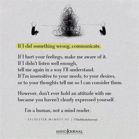 If I Did Something Wrong Communicate Sylvester Mcnutt Quotes