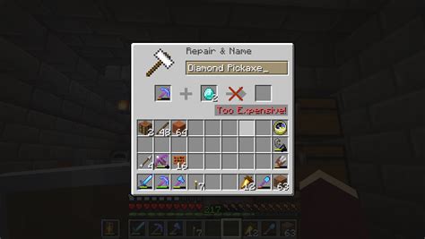 Why Wont It Let Me Repair My Pickaxe Rminecraft