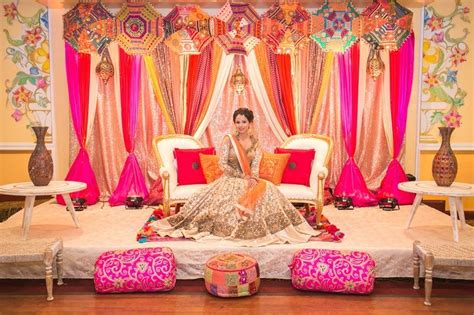 Rajasthani Decor With Traditional Umbrellas Indian Wedding