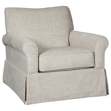 Ashley Signature Design Searcy Swivel Glider Accent Chair With Skirted