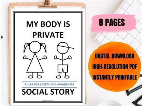 Social Story My Body Is Private Rules For Safety And Awareness