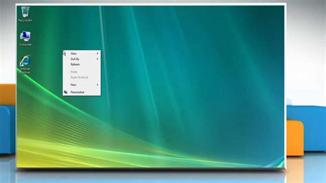Windows Vista Show Hide Or Resize Desktop Icons Youtube