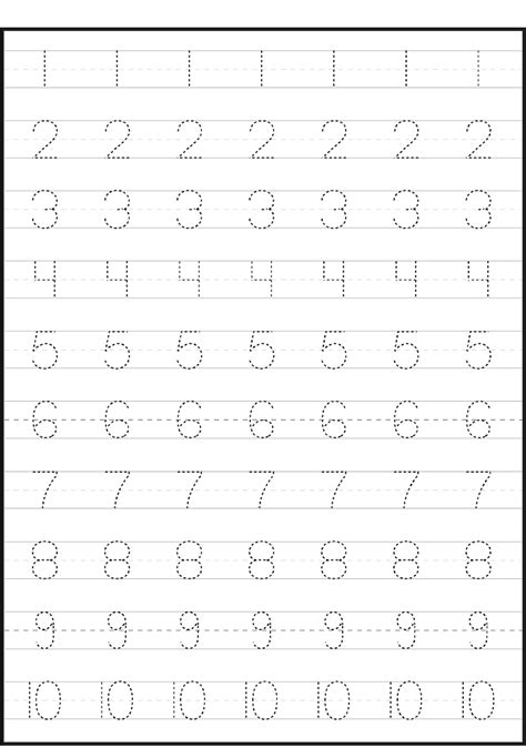 Number Trace Worksheet Number Lets Learn To Count In This Article
