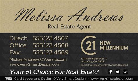 Print century 21 business cards and real estate marketing products with free century 21 templates and the best online printing services at eprintfast. Custom Century 21 Business Card Templates with New C21 Logo 17B Dark Gray and Gold