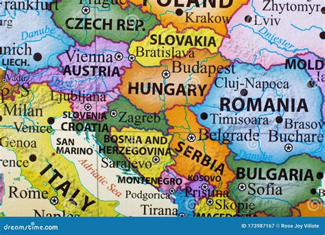 Map Of Countries In Europe Stock Image Image Of Countries 173987167