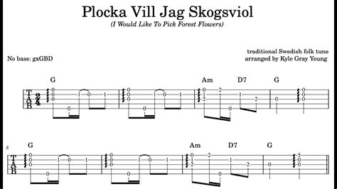 Plocka Vill Jag Skogsviol Traditional Swedish Folk Tune 5 String