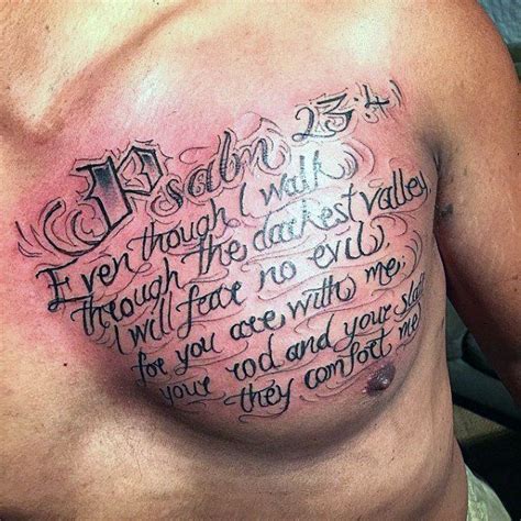 40 Psalm 23 Tattoo Designs For Men Bible Verse Ink Ideas Tattoo