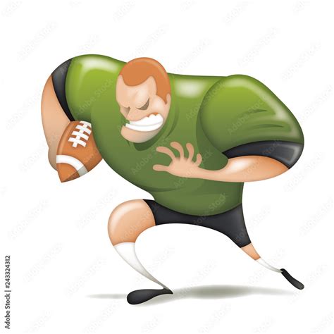 Cartoon Rugby Player Stock Vector Adobe Stock