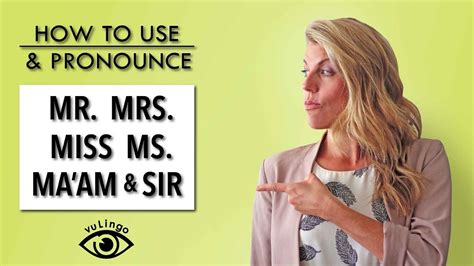Miss was the term that was in use for long while ms is relatively new. How to Use (and pronounce) Mr. Mrs. Miss & Ms. - YouTube