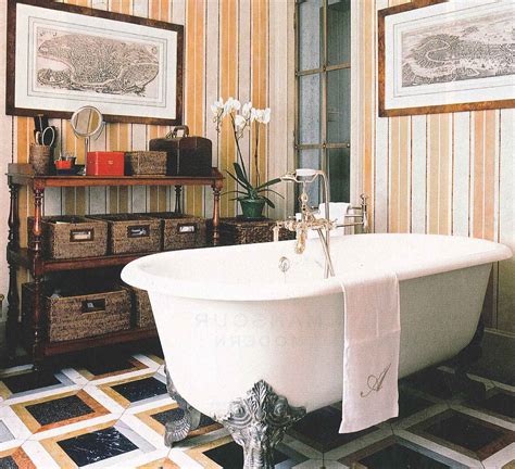 Vintage And Eclectic Bath Featured In Elle Decor Luxurious Bathtubs