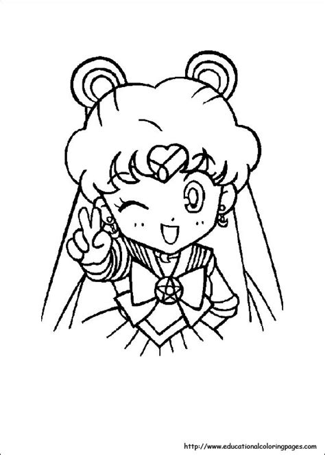 Sailor Moon Coloring - Educational Fun Kids Coloring Pages and