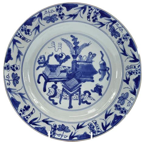 Lot 215 A Chinese Porcelain Blue And White Dish