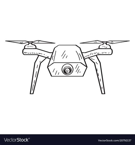 Drone Toy Sketch Royalty Free Vector Image Vectorstock