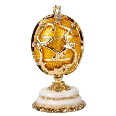 Buy Swarovski Crystals Faberge Egg Ornament With Spring Basket Double Faberge Style Egg Faberge