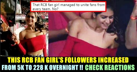 Deepika ghose aka rcb girl. This Girl Who Attended The RCB vs SRH Match Grabbed The ...