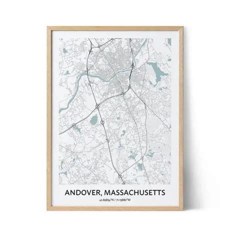 Andover Map Poster Your City Map Art Positive Prints