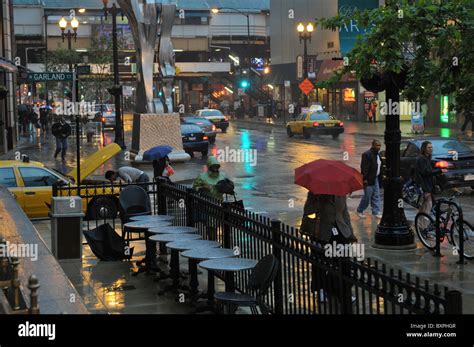 City Rain Storm Stock Photo Alamy