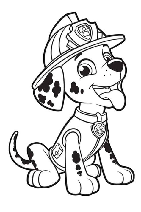 Paw Patrol Marshall Coloring Patrulha Canina Para Colorir