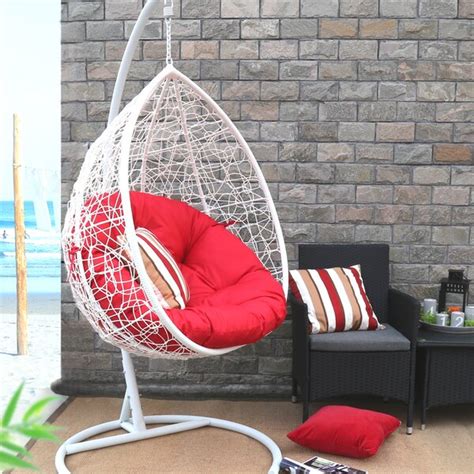 Suntime brampton rattan wicker outdoor hanging cocoon egg swing chair. Baner Garden Oval Egg Hanging Patio Swing Chair | Wayfair