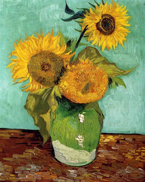 1888 Vincent Van Gogh Sunflowers First Version Oil On Canvas 73x58 Cm