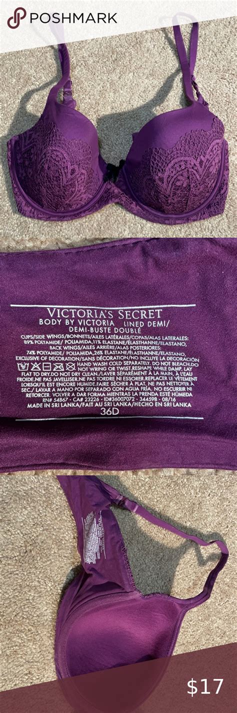 Victorias Secret Body By Victoria Lined Demi Bra 36d Demi Bra Wash