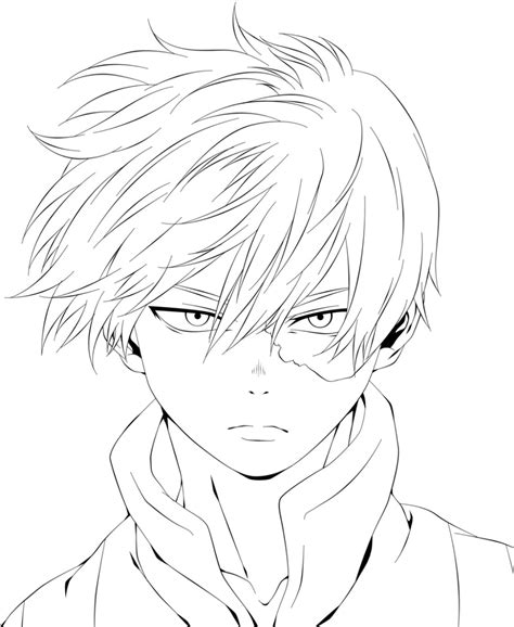 Todoroki Shouto 3 Coloring Page Anime Coloring Pages