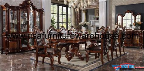 Acme Picardy Vintage Cherry Luxury Dining Room Set Usa Furniture