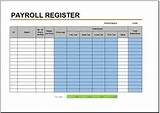 Photos of Employee Payroll Register Template
