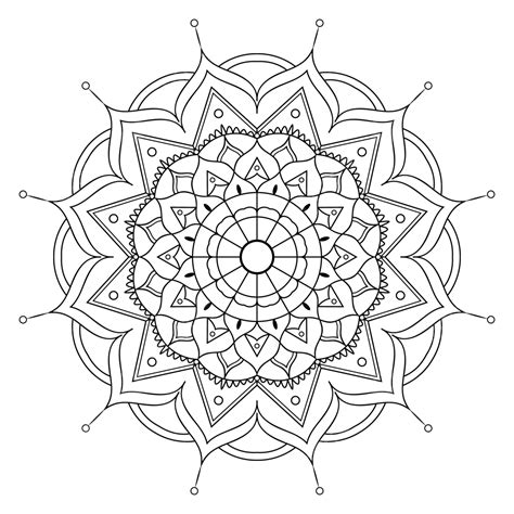 Simple Mandala Vector Art Png Simple Mandala Art Vector Design