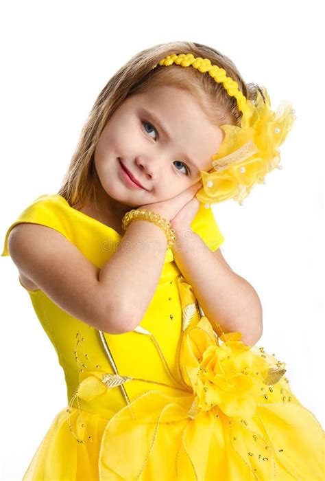 Portrait Of Cute Little Girl In Princess Dress Stock Photo Image Of