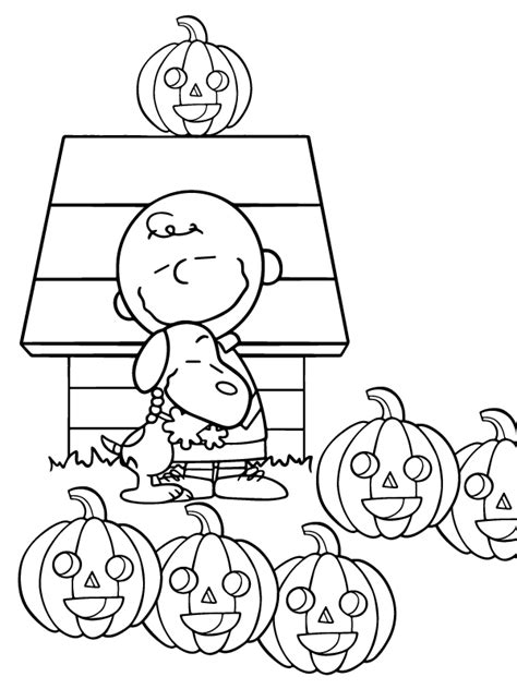 Charlie Brown Halloween Coloring Page Svg