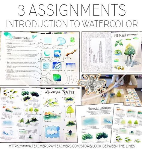 Watercolor Painting Techniques Bundle For Middle Or High School Visual Art Teaching Watercolor
