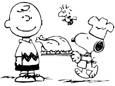 Thanksgiving Charlie Brown Coloring Page And Coloring Book