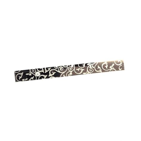 Silver Floral Patterned Tie Bar With Crystal From Ties Planet Uk