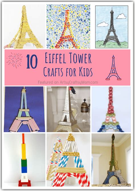 Draw an outline shape of the eiffel tower on your construction paper. 10 Enchanting Eiffel Tower Crafts for Kids | Eiffel tower ...