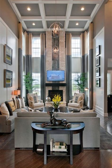 Decorating a room with high ceilings. Home of Teak Furniture | High ceiling living room, Elegant ...