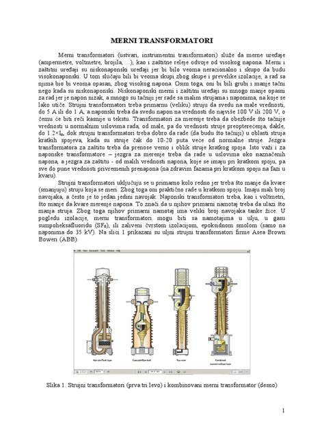 Merni Transformatori-Ispitna Pitanja