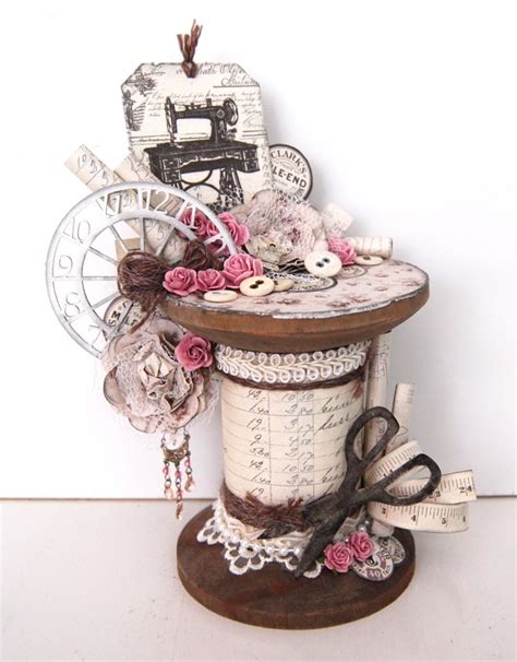 Altered Wooden Spool Pion Designs Blog