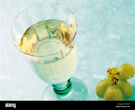Glass Of White Grape Juice Stock Photo Alamy