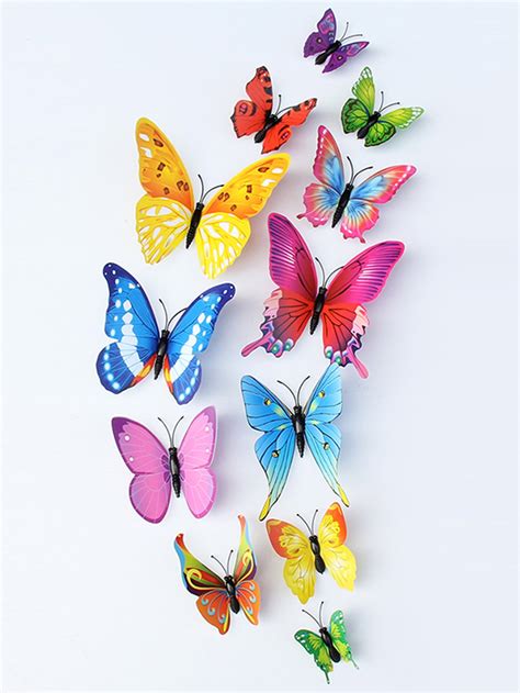 12pcs 3d Butterfly Wall Sticker