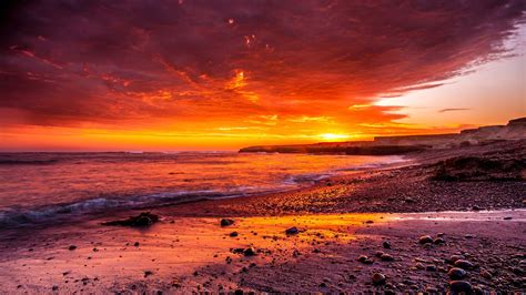 Beautiful Sunset Clouds Coast Beach Preview