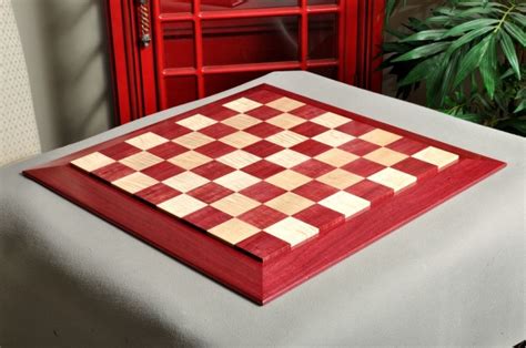 Custom Contemporary Chess Board Purpleheart Curly Maple 25 Squares