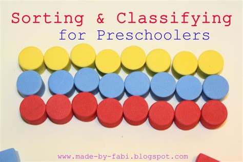 Sorting And Classifying For Preschoolers