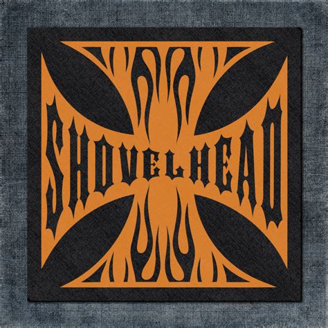 Shovelhead Back Patch Shovelhead Flames Big Back Patch Metal Band T