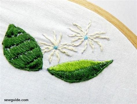 Leaf Stitch Embroidery Fishbone Stitch Sarahs Hand Embroidery