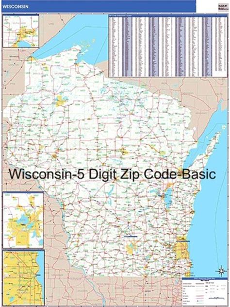 Wisconsin Zip Code Map From
